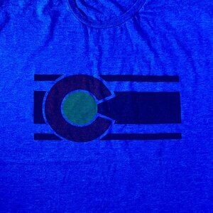 Colorado Flag XXL Short sleeve T-shirt Unisex Blue Vintage Look Soft Comfy